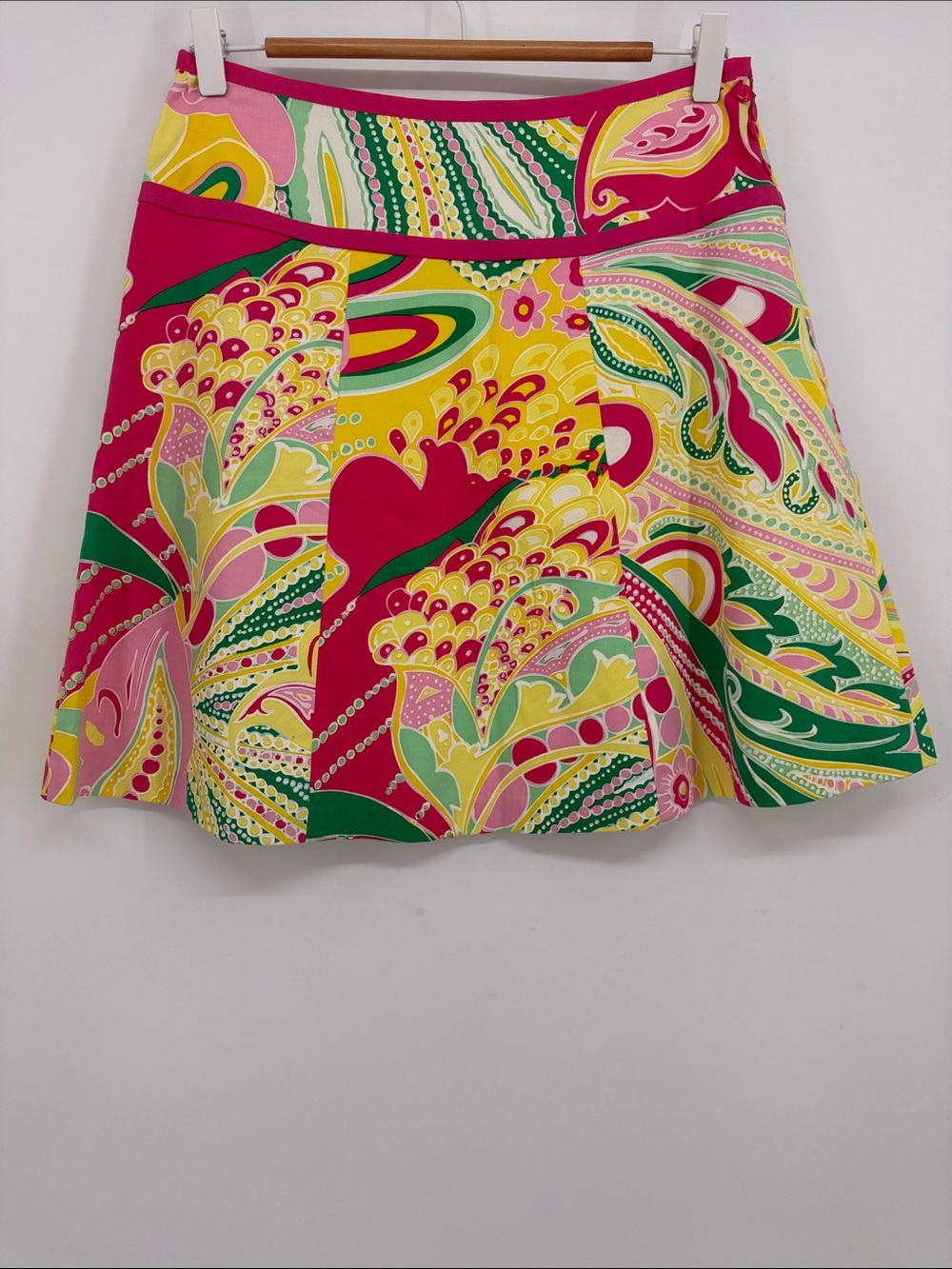 Tibi Y2K Coastal Preppy Maximalist Art Print A-Line Skirt Size 4